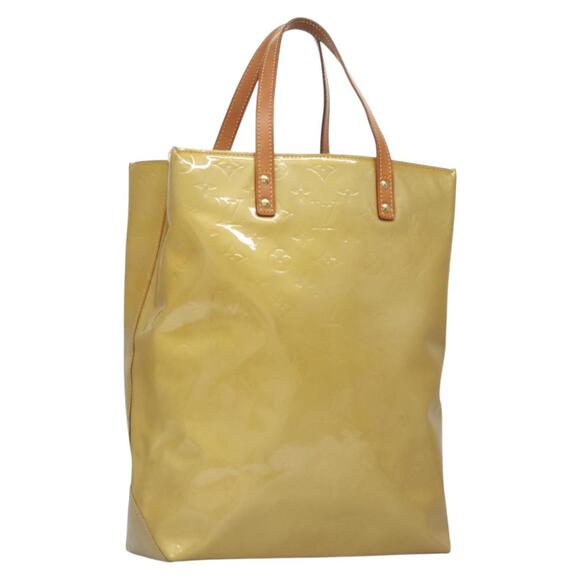 LOUIS VUITTON Monogram Vernis Reade MM Hand Bag Beige M91141 - Picture 1 of 13